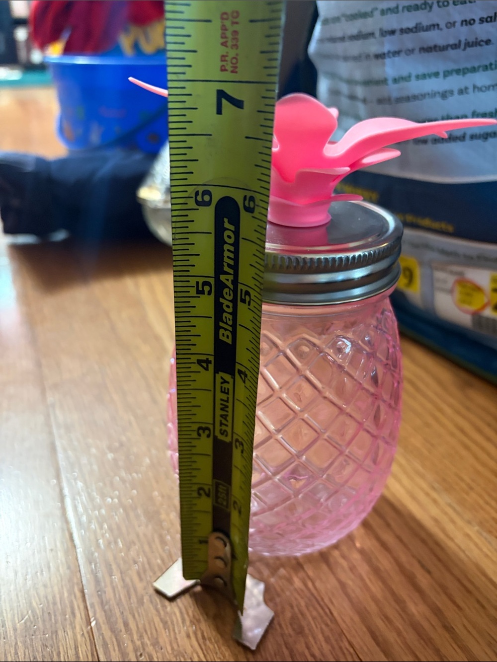 Pink Pineapple Glass Jar with Silicone Top - Picture 5 of 5